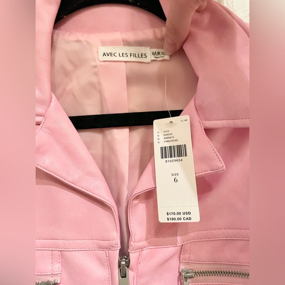 Avec Les Filles Pink Vegan Leather Romper - Picture 7 of 8